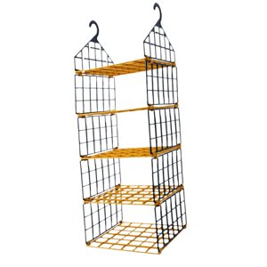 Magideal - Organizador Colgante Para Armario, Estante Colgante, Cesta De Almacenamiento Portátil De 5 Niveles Plegable Para Calcetines, Armario, Bolsos, Suéteres Azul Amarillo