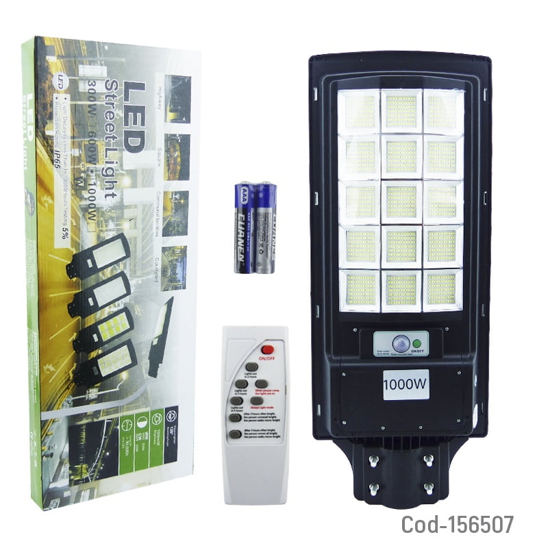 Genérico - Foco Para Poste Solar 1000w Con 15 Placas 924 Led