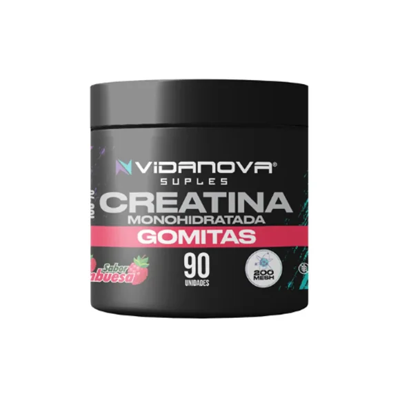 Creatina Gomitas Frambuesa Monohidratada Micronizada