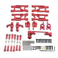 Magideal - Kits De Actualización Rc, Brazos Oscilantes Delanteros/Traseros, Varillas De , Eje De Dirección Delantero/Trasero Para 144010 144001 , Rojo