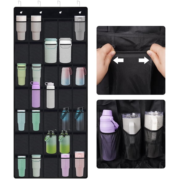 CADDY NiHome Organizador de Puerta con 35 Bolsillos Negro
