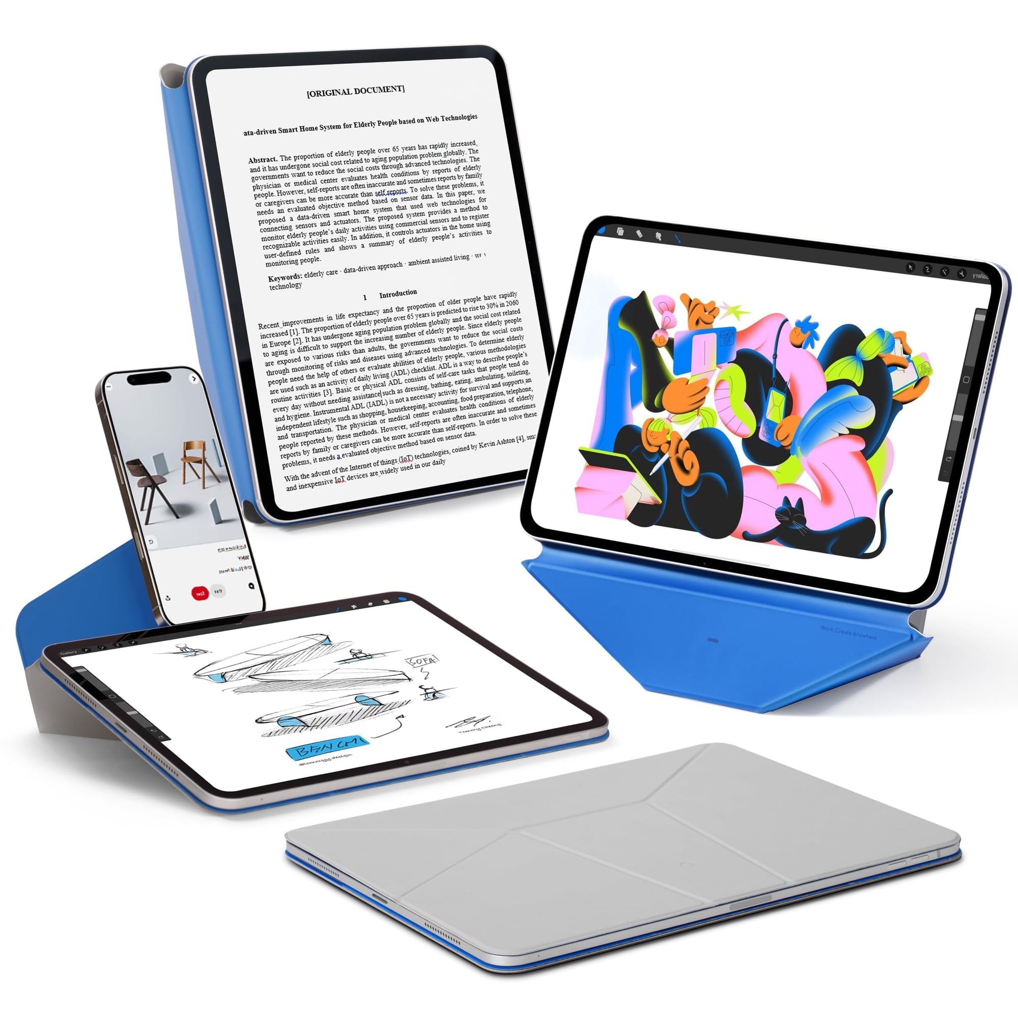 Funda Tipo Folio Moft Dynamic Para Ipad Mini 7º A17 Pro 2024 Y 6º A15 2021