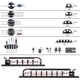 thumbnail image 4 of Kit de gestión de cables N NOROCME 192 PCS para ordenador y TV, 4 of 9