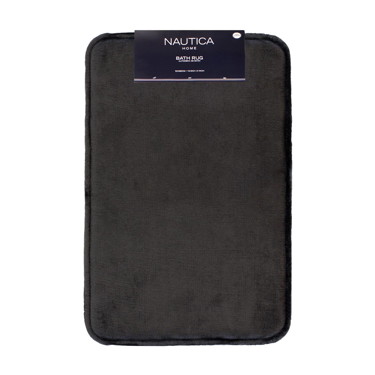Alfombra De Baño Nautica Home Flannel 50X80Cm Absorbente Gris Oscuro