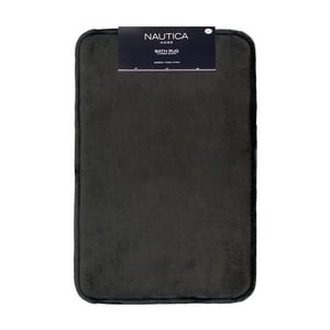 Alfombra De Baño Nautica Flannel 50X80Cm Absorbente Gris Oscuro