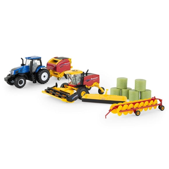 Set Haying ERTL 1/64 New Holland con Speedrower 220 y T8.350