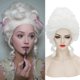 thumbnail image 5 of Peluca barroca blanca victoriana Wiggy Mermaid resistente al calor, 5 of 7
