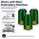 thumbnail image 3 of Hilo Simthread – Pack de 3 Carretes Grandes Verde de Poliéster para Bordado, 3 of 7