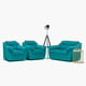 thumbnail image 5 of Juego De Living Asturias Sofá De 2 Y 1 Cuerpo Turquesa, 5 of 5