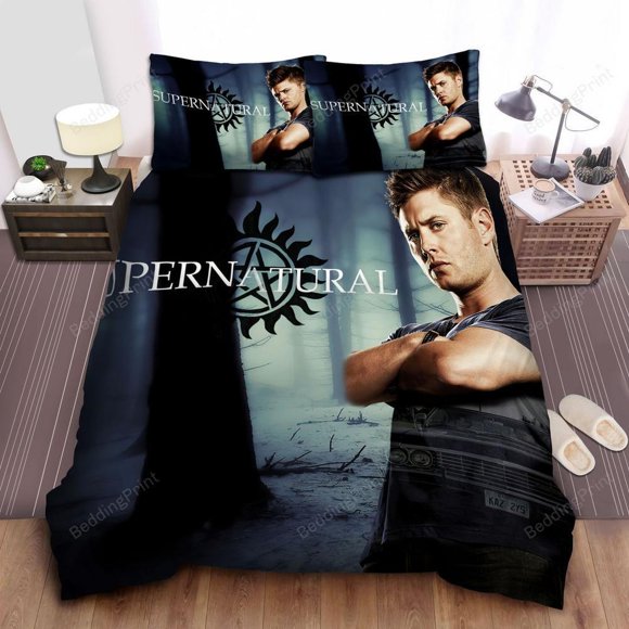Supernatural Dean Winchester Solo Image Quilt Duvet Cover Set Bedding Queen3-Piece Bedding Set