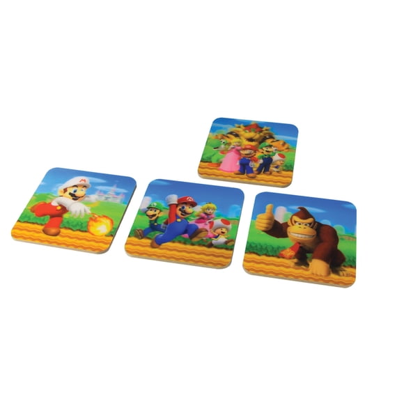 Coasters Paladone 3D Super Mario, juego de 8 unidades, multicolor