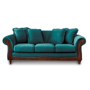 Latam Home - Sofa Rimini 3 C Tela Velvet Turquesa
