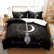 thumbnail image 1 of 2024 Witch's Moon Bedding Set Single Twin Full Queen King Size Aldult Boys Bedroom Duvetcover Sets Anime Bed Sheet Set New, 1 of 5