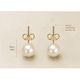 thumbnail image 3 of Aros Perla 10mm Mujer Enchape Oro 18k Clásicos Elegantes, 3 of 3