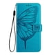 thumbnail image 1 of Funda cartera mariposa para Samsung Galaxy A10 con soporte y ranuras para tarjetas Azul, 1 of 5