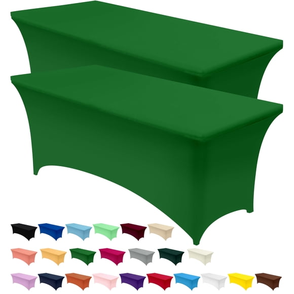 Mantel Utopia Kitchen Spandex, paquete de 2 unidades [1,8 m, verde esmeralda]