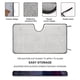 thumbnail image 2 of Mérida Princesa Valiente Parasol Para Parabrisas Delantero Protector Plegable Visera Solar Para Auto Bloquea Rayos Uv Mantiene Tu Vehículo Fresco140cm*76cm, 2 of 6