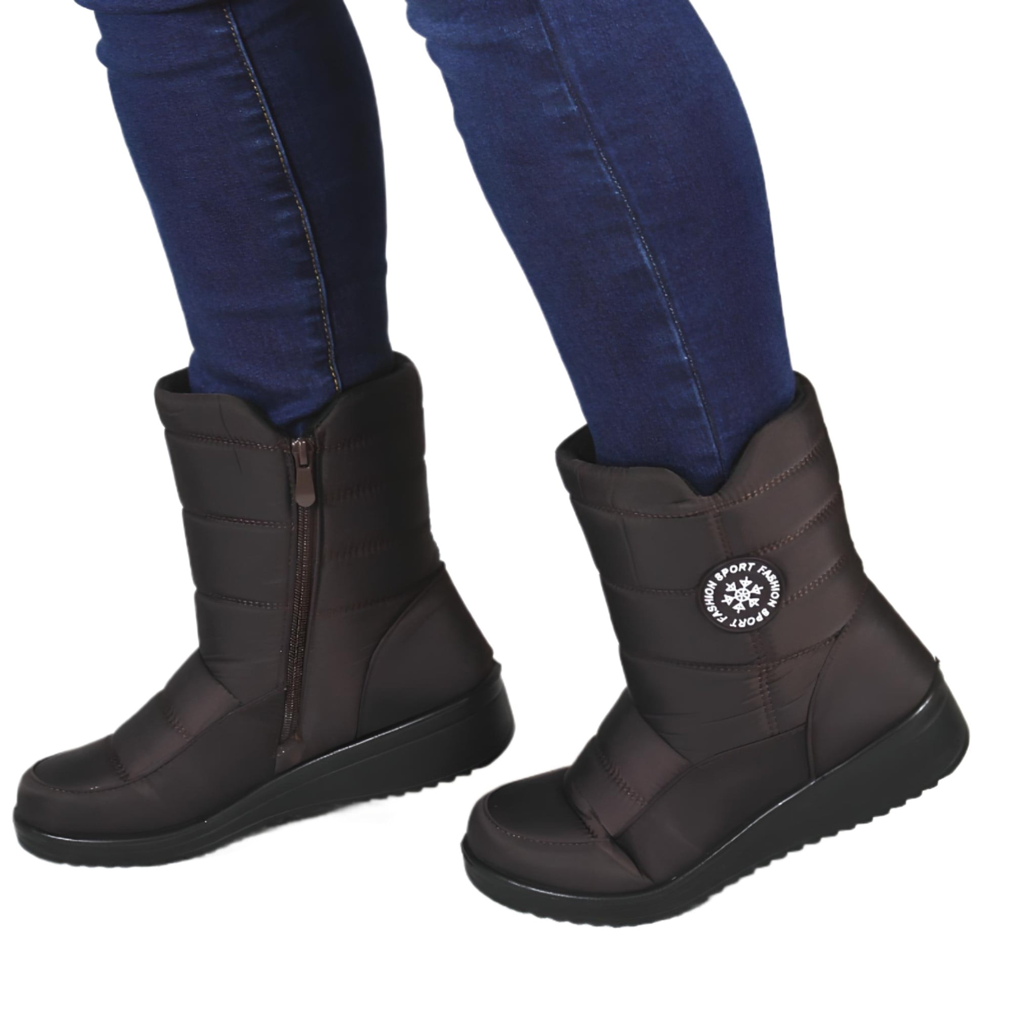 Megabazar Spa - Bota De Mujer Invierno 30 Yassne Marron Oscuro