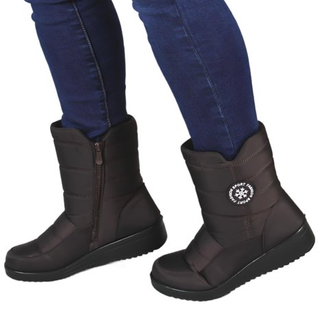 Megabazar Spa - Bota De Mujer Invierno 30 Yassne Marron Oscuro