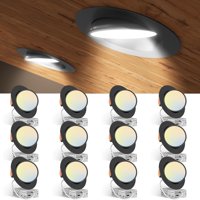 Lámpara Led Empotrada Amico, 6 Pulgadas, 5 Cct, Paquete De 12 Unidades, Color Negro