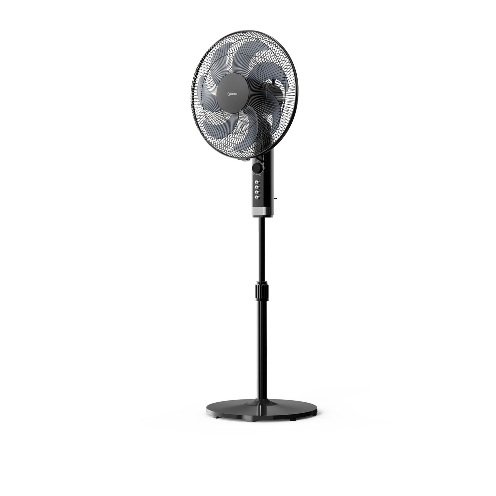 Ventilador De 7 Aspas Mecánico Mf-P16M7Hbk Negro Midea