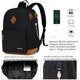 thumbnail image 5 of Set de mochilas SUPACOOL, mochila casual para portátil, negra, 3 piezas, 5 of 7