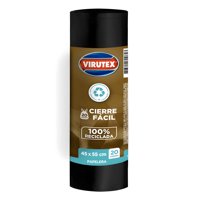 Virutex - Bolsa Basura Cierre Facil 45X55 20U
