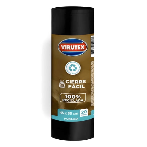 Virutex - Bolsa Basura Cierre Facil 45X55 20U