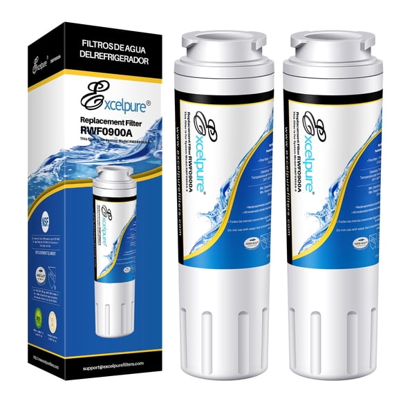 Filtro de agua para frigorífico EXCELPURE UKF8001 para Whirlpool, paquete de 2