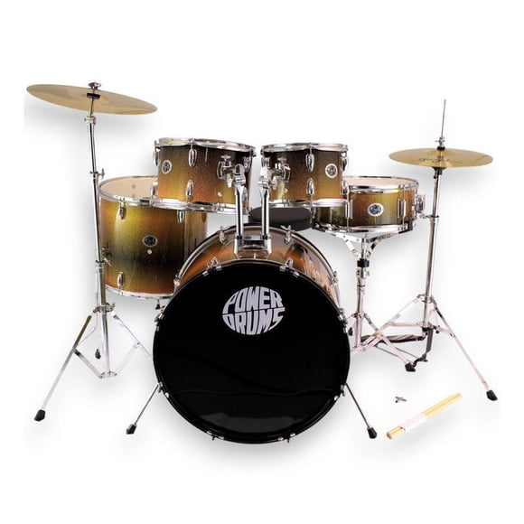 Set De Batería Acústica PowerDrums CPJ-5 FKY - Amarillo