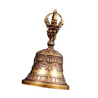 Bothyi - Campana Navideña De Bronce, Buena Suerte, Campana De Mano De Latón Fuerte Para Jardín, Hogar Y Bodas