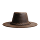 thumbnail image 2 of Sombrero de Cuero Café L Tratur, 2 of 4