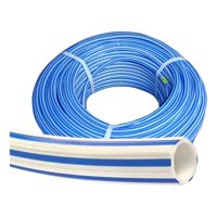 Metalfer - Manguera Económica Bicolor De 1 2 Blanca Azul 10 Mts