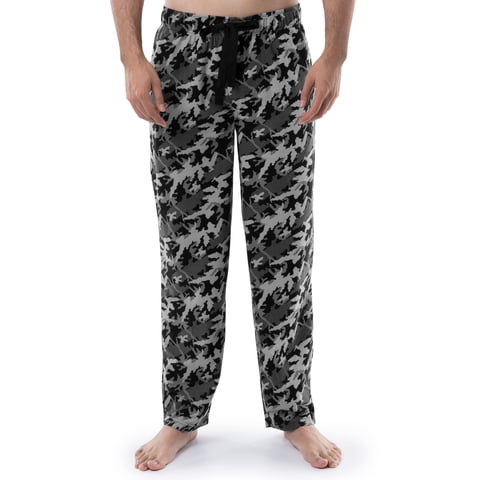 Sleep Pant Izod - Forro Polar De Franela Para Hombre, Color Gris Camuflaje, Talla S