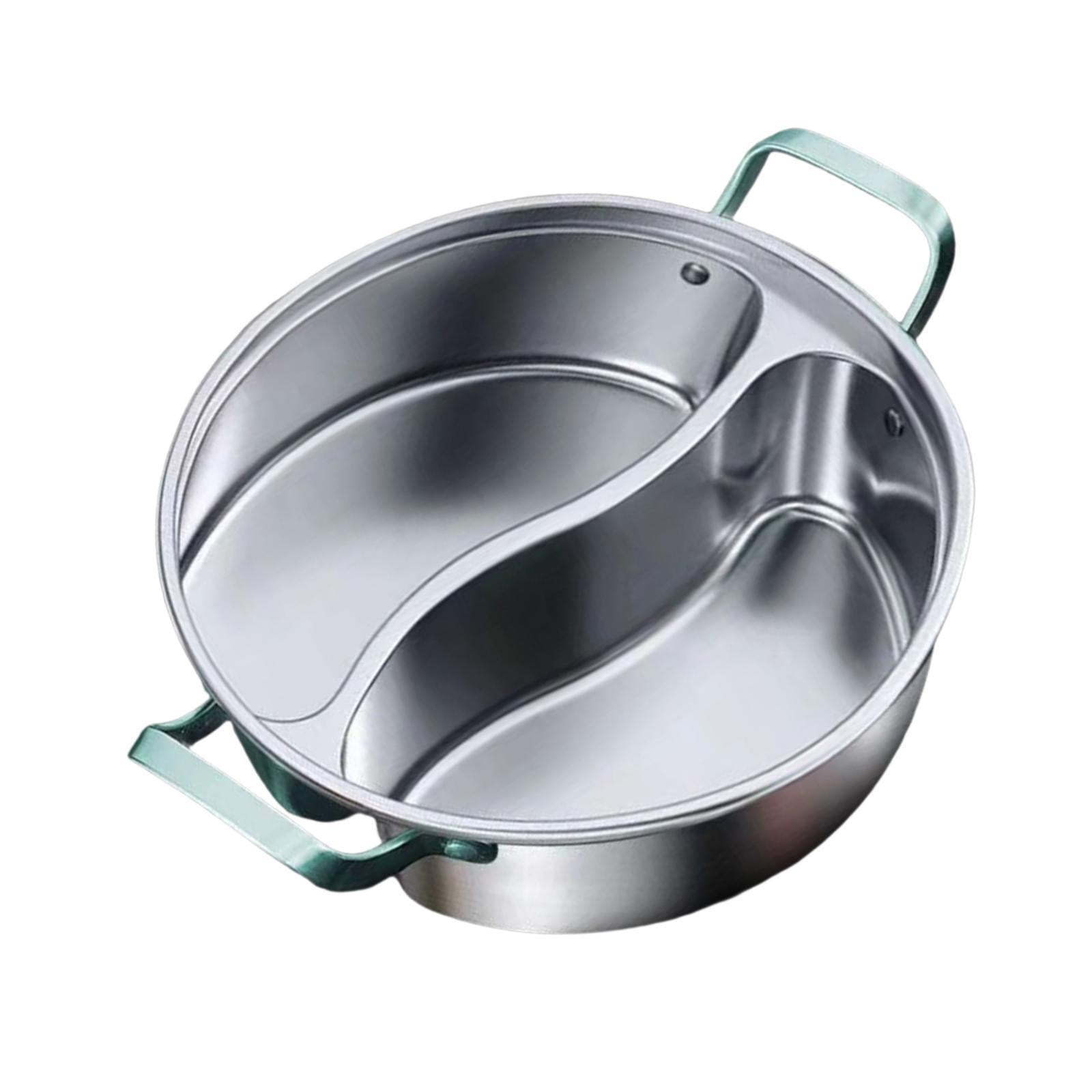 Bothyi - Olla China Shabu Shabu De Acero Inoxidable 316 Con Divisor Para Fiestas En Casa De 32 Cm