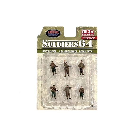 Set de figuras American Diorama soldados escala 1:64 (6 figuras)