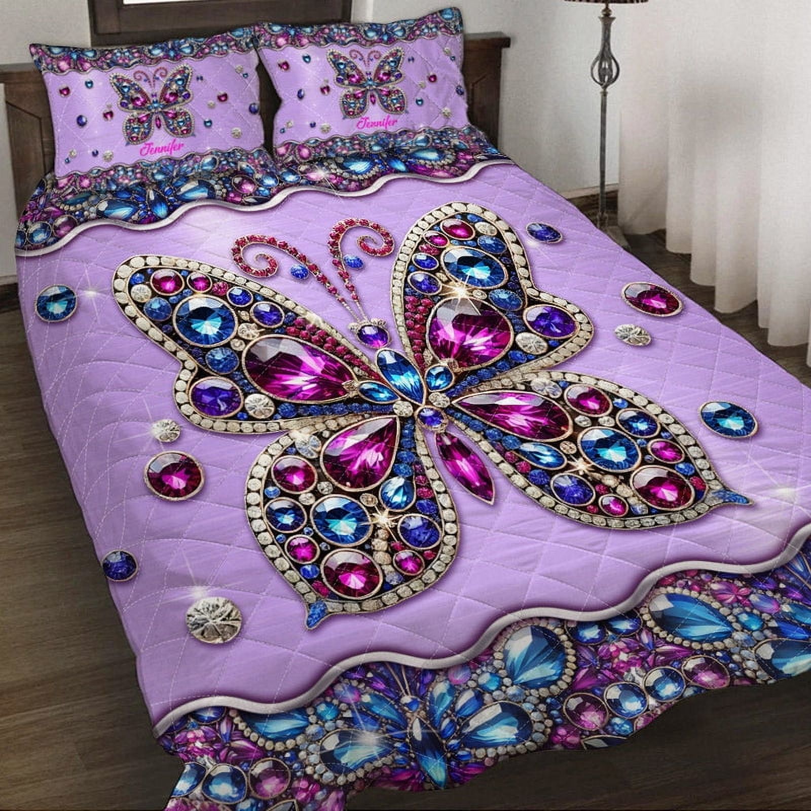 Milsleep - Sparkle Butterfly - Juego De Edredón Personalizado Mariposa