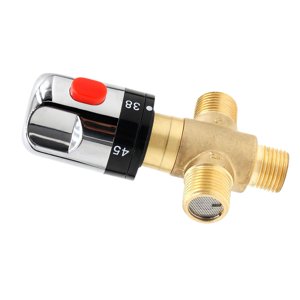 Magideal - Mezcla Termostática De Latón, Conexiones Macho Npt 1/2, Accesorios De Plomería Para El Hogar, Grifo De Baño Para Duchas, Bidés De Cocina Para El Hogar