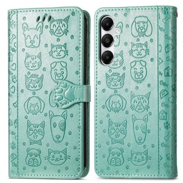 Funda Cartera FOXDOCK para Xiaomi Poco X6 Pro 5G , Flip PU con Relieve de Gatos y Perros, Tarjetero y Soporte