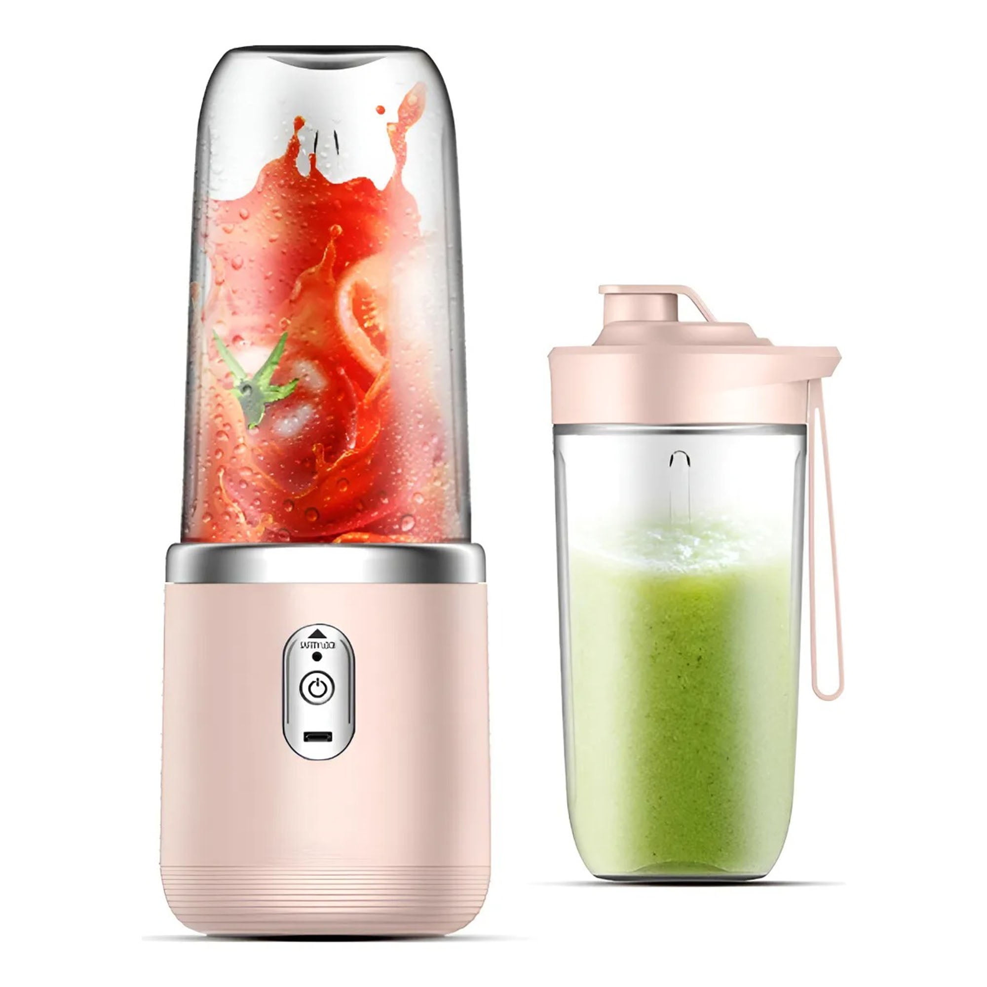 Genérica - Mini Licuadora Portátil Recargable Usb Juguera Batidora Rosa