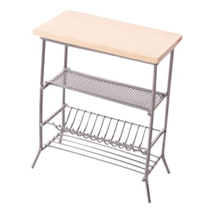 Bothyi - 1/12 Casa De Muñecas Vajilla Estante Comedor Paisaje Suministros Decoración Plata