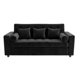 thumbnail image 2 of SOFA LATINA 3 CUERPOS FELPA Negro, 2 of 4
