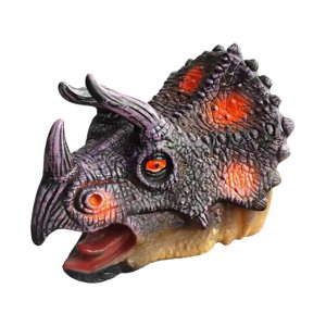 Bothyi - Marioneta De Mano De Dinosaurio, Juego De Rol Realista, Marioneta De Mano Para Niños, Regalos De Cumpleaños, Triceratops Gris