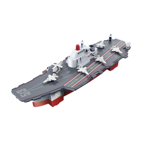 Modelo de portaaviones, modelo de barco Naval, barco grande accionado por fricción para niño, decoración del hogar, regalos, suministros para fiestas