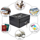 thumbnail image 5 of Caja Metálica Seguridad Dinero 20cm Con Llaves Y Bandeja Negro, 5 of 5