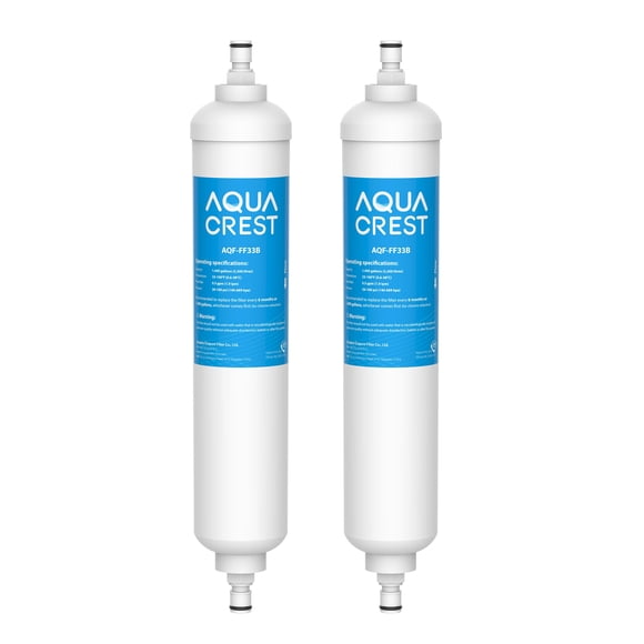Filtro de agua AQUACREST GXRTQR Inline NSF para GE GXRTQR (paquete de 2)