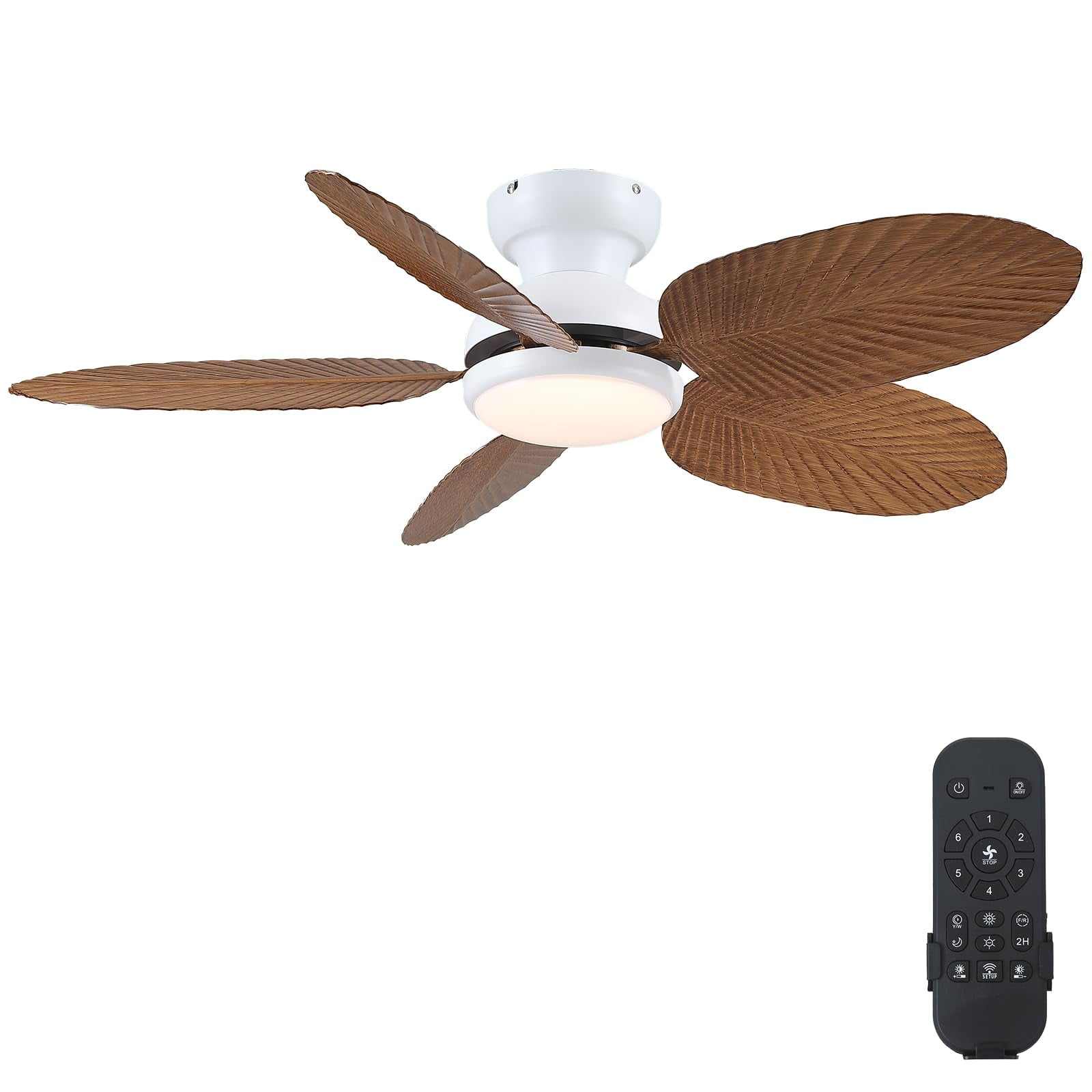 Ventilador De Techo Kviflon Tropical 114 Cm Con Control Remoto De Luces
