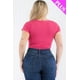thumbnail image 2 of Saronite Body Casual Básico con Cuello Abierto, Manga Corta, sin Costuras, Suave, Estilo Insinuación (Talla Grande para Mujer), 2 of 5