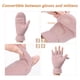 thumbnail image 3 of Guantes de invierno sin dedos Mites convertibles polar térmico doble capa espesado forro aislado a prueba de viento caliente para hombres mujeres (M), 3 of 3