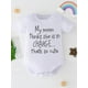 thumbnail image 3 of Lovely Baby Girls & Boys Romper "MY MOM THINKS " Print Crew Neck Bodysuit Onesies, 3 of 5